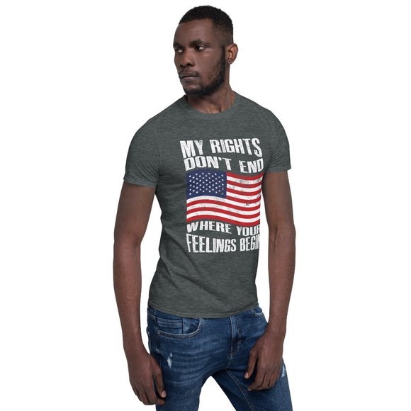 My rights Don't end where your feelings begin Sleeve Unisex T-Shirt - Picture 4 of 6